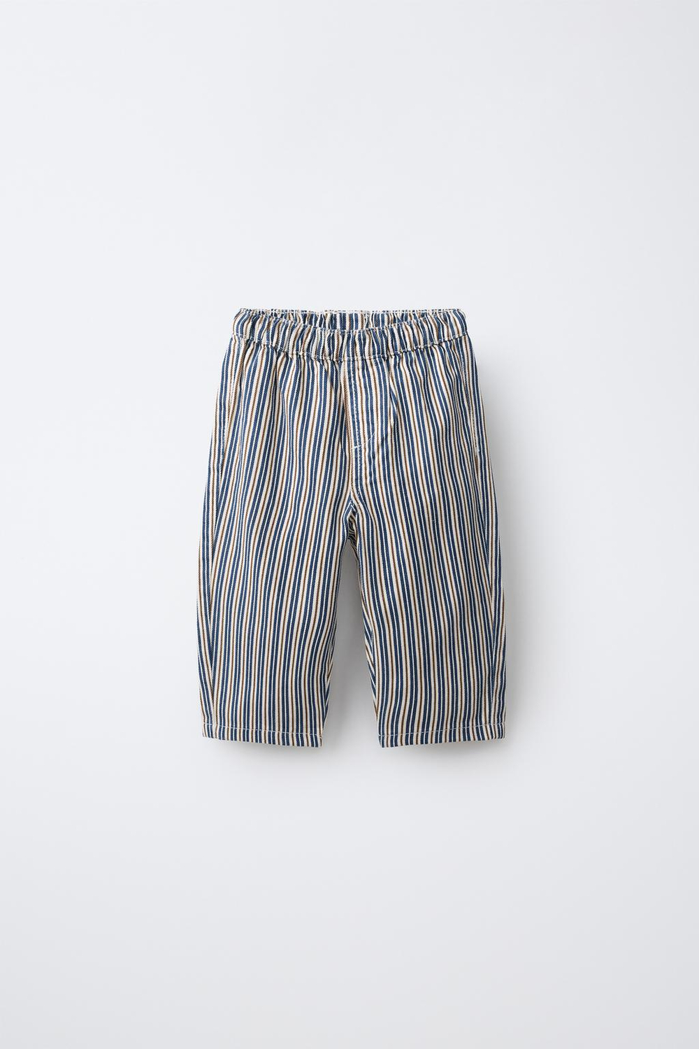 ZARA БРЮКИ ИЗ ТВИЛА В ПОЛОСКУ, СИНИЙ/ИНДИГО