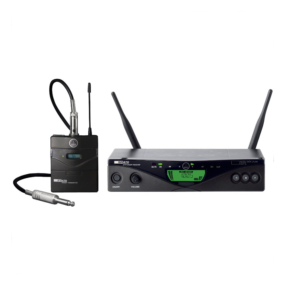 AKG WMS470 INSTR SET инструментальная радиосистема BD8 с приёмником SR470 и портативным передатчиком, в комплекте гитарный шнур
