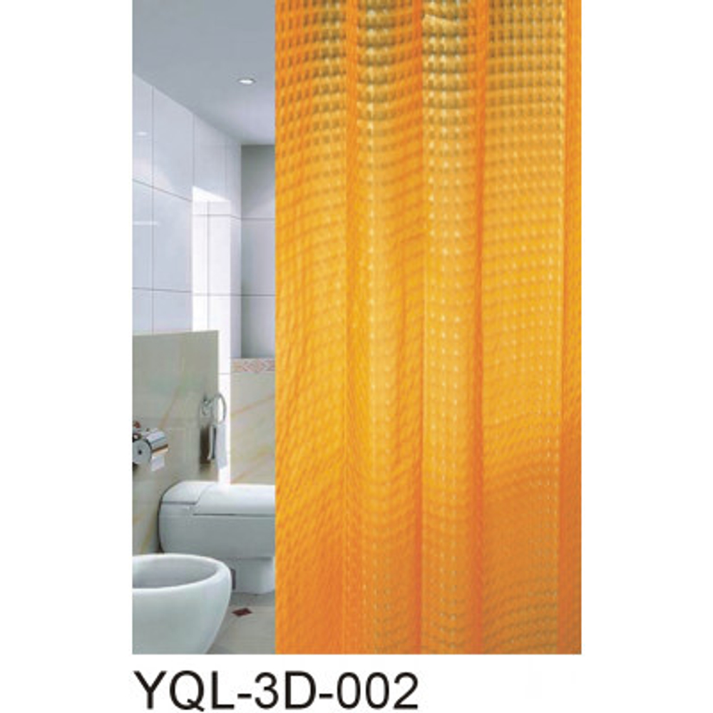 Штора д/ван "ZALEL 3D (002) Orange 180х180 (П2)