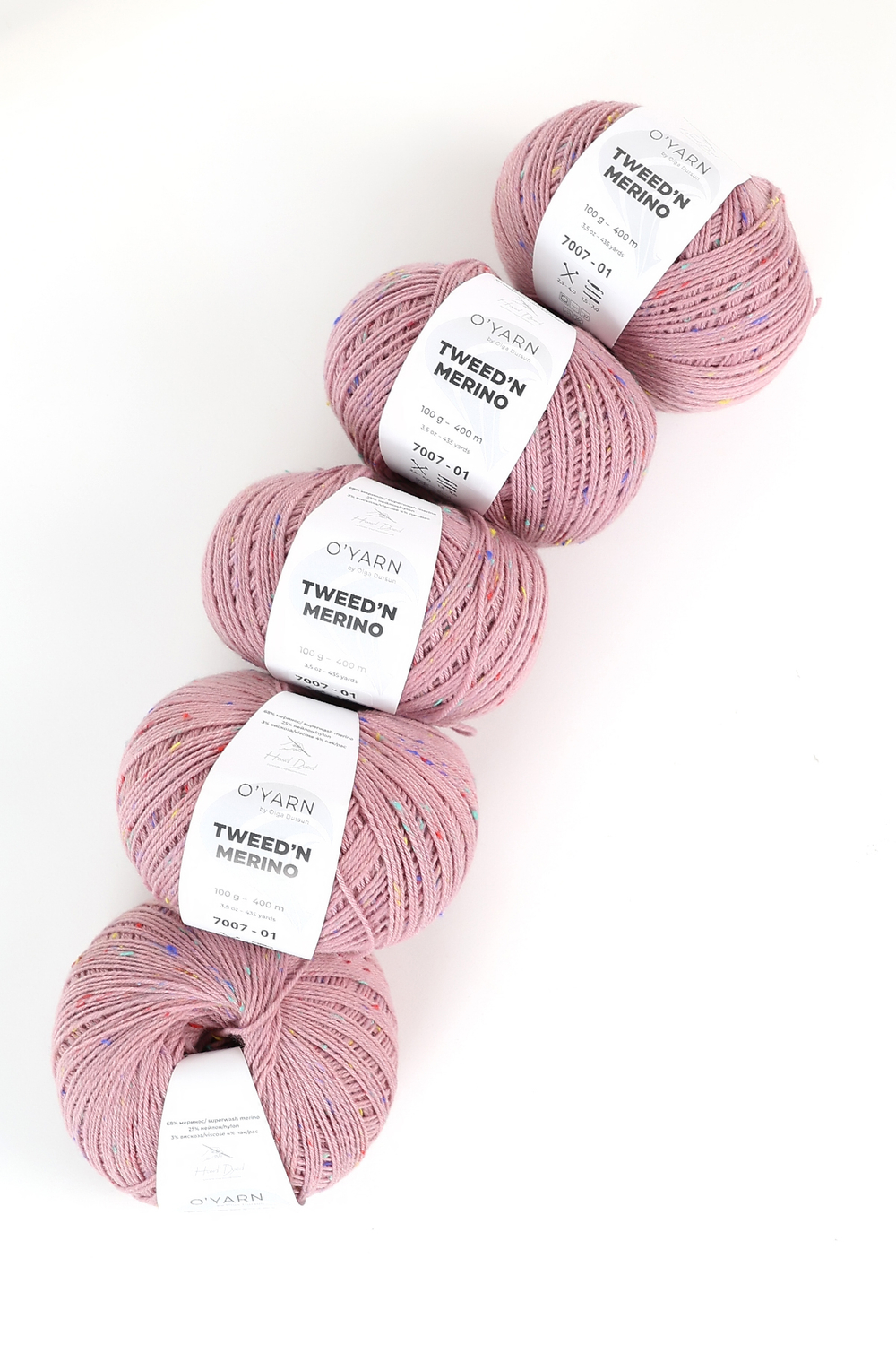 Пряжа TWEED’N MERINO с цветными крапинками, 500г