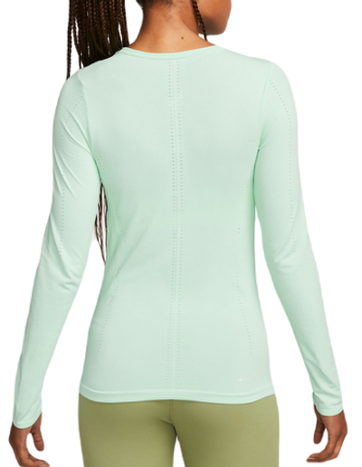 Женская футболка теннисная (dł. Рукава) Nike Dri-Fit Aura Slim Fit Long Sleeve Training Top - mint foam/reflective silver