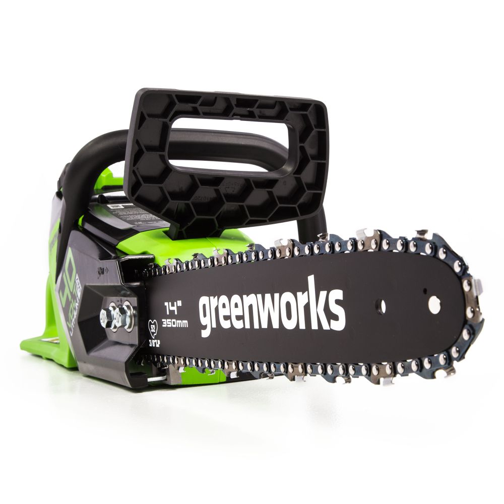 Аккумуляторная цепная пила Greenworks GD40CS15K6, 40v, 35 см, АКБ 5 А·ч и ЗУ