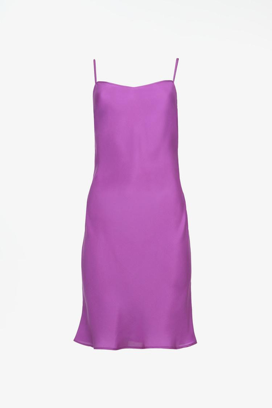 ZARA X JOHN GALLIANO ПЛАТЬЕ-КОМБИНАЦИЯ ИЗ 100% ШЕЛКА LIMITED EDITION, ФИОЛЕТОВЫЙ