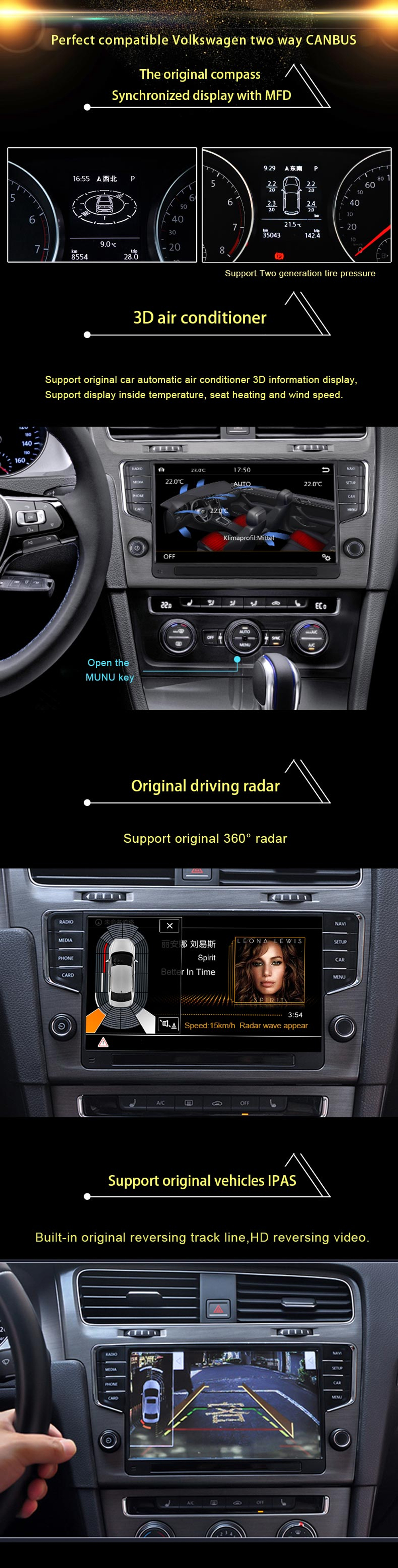 Установочный комплект для SKODA Octavia A7 2013+  KUBERG MIB-3914