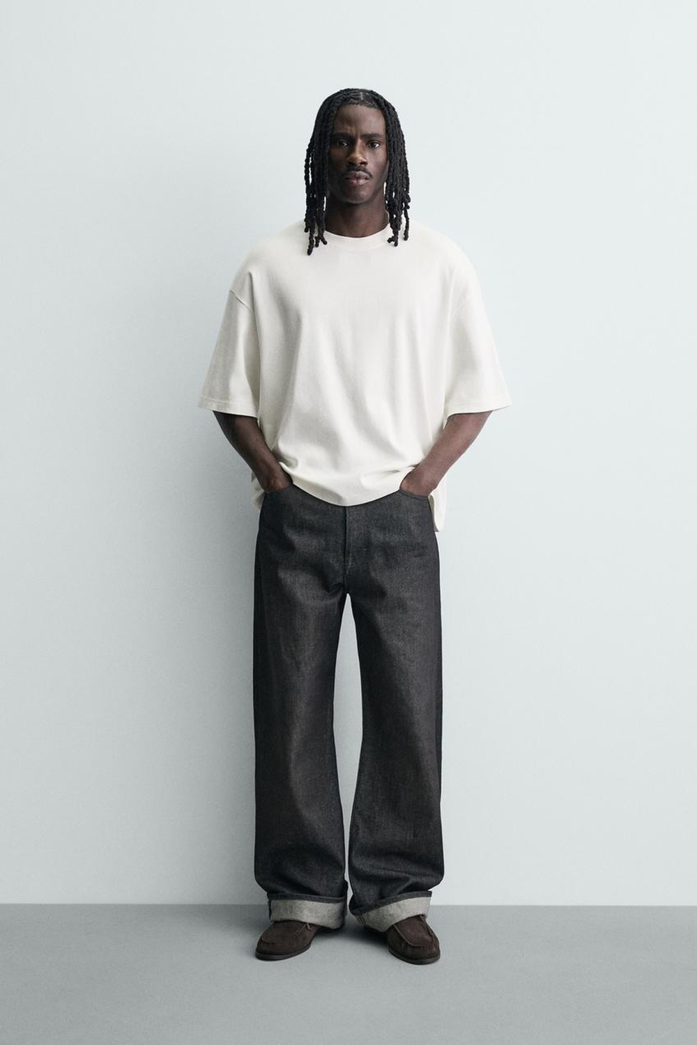 ZARA ТОЛСТОВКА BOXY FIT С РЕЛЬЕФНЫМ УЗОРОМ, СВЕТЛО-БЕЖЕВЫЙ