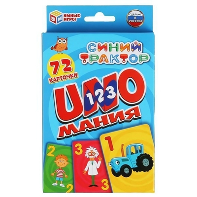 Уномания "Синий трактор" карточки 72шт. 4680013713683 (Умные игры)