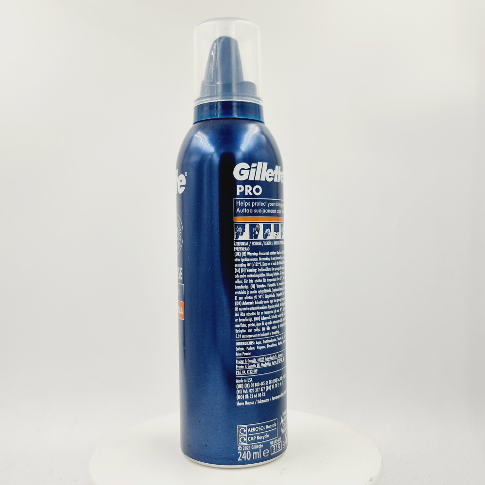 Gillette PRO Sensitive Shave Mousse Пена для бритья для чувствительной кожи, 240 мл