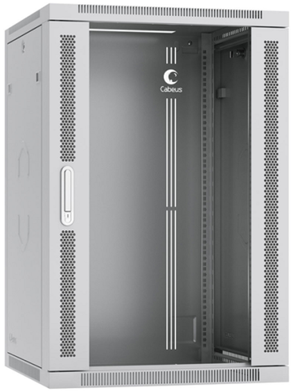 Шкаф настенный 19", 18U Cabeus SH-05F-18U60/60-R