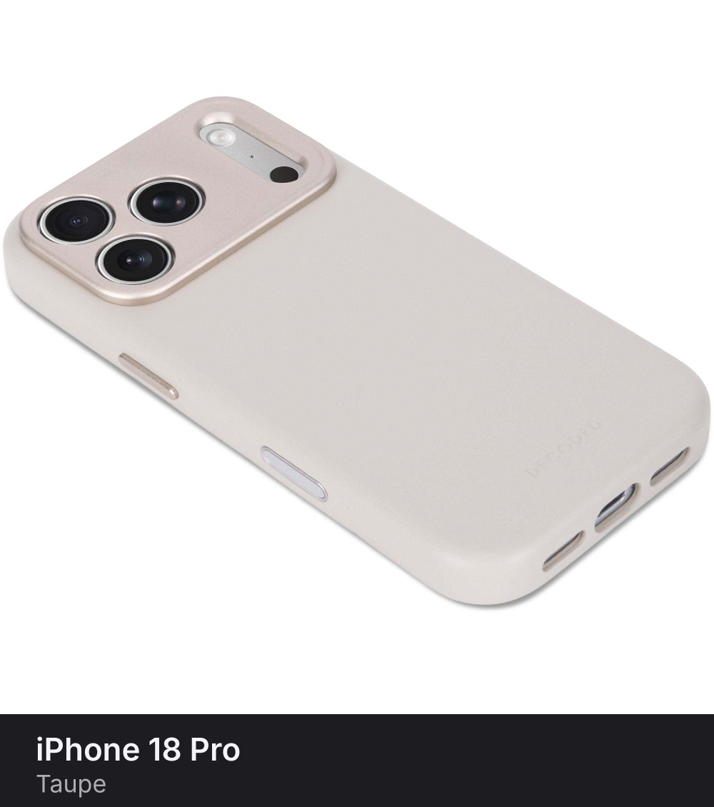 Чехол Decoded Leather Case для iPhone 18 Pro / 17 Pro Taupe