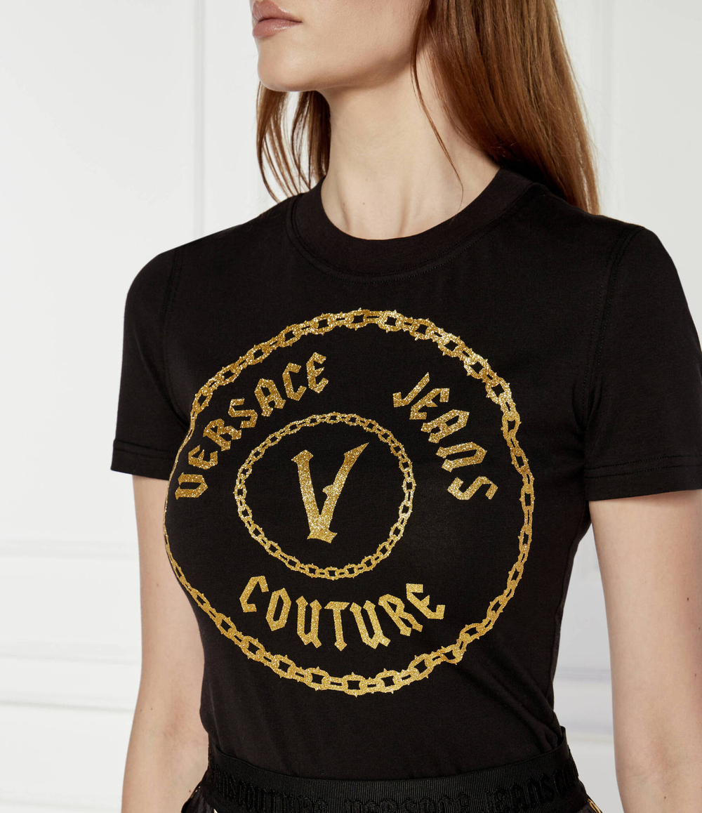 Футболка Versace Jeans Couture - черный(77HAHT02CJ03T)