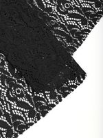 Ткань кружевная гипюр стрейч 160 г/м², ш.150см, арт.SZ031636 цв.черный, уп.1м