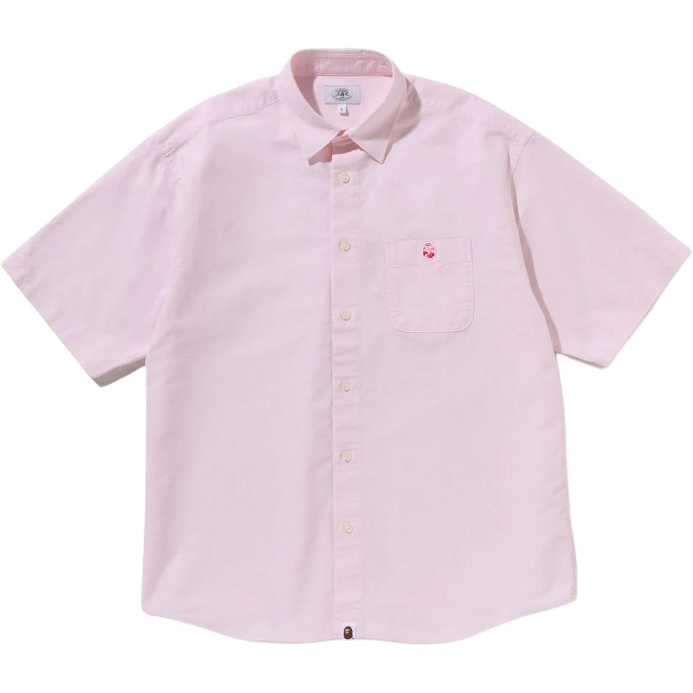 A Bathing Ape Bathing Ape Shirts Button Cotton Moderate Summer 0zxsrm006321q розовый