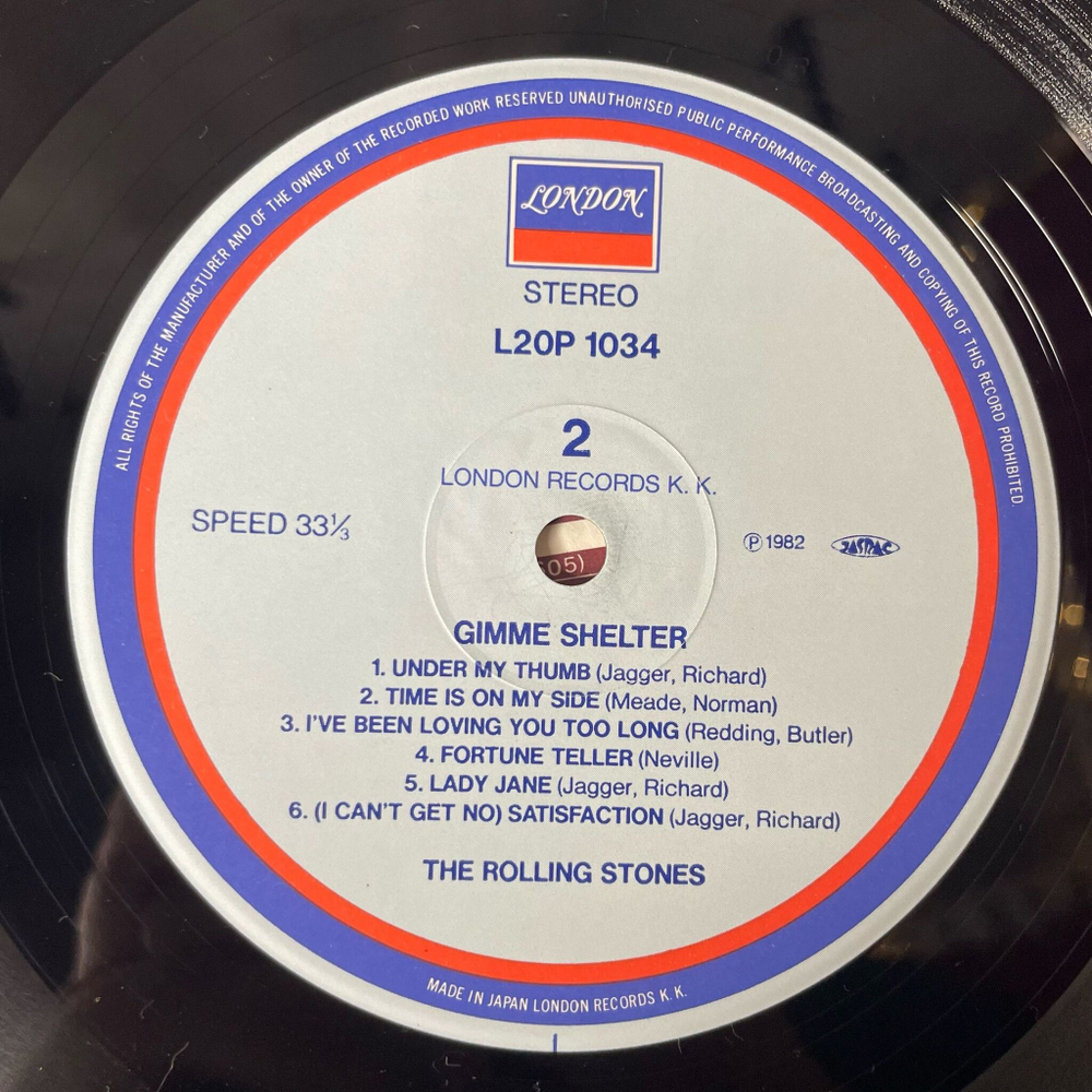 Винтажная виниловая пластинка LP The Rolling Stones Gimme Shelter (Japan 1982) (No Obi)