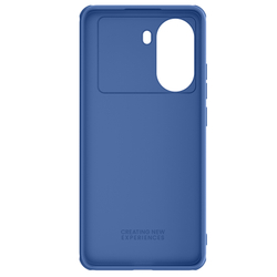 Чехол синего цвета с защитной шторкой для камеры от Nillkin на смартфон Xiaomi Poco X7 Pro, серия CamShield Pro Case