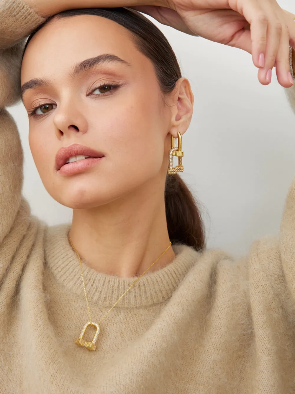 СЕРЬГИ "STATEMENT 2 IN 1"