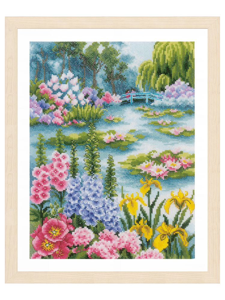 Набор для вышивания нитками Lanarte By the water lily pond Набор для вышивания нитками Lanarte By the water lily pond