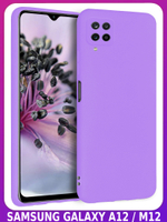 Мягкий Soft Touch чехол из силикона для SAMSUNG GALAXY A12 / M12 с бархатной подкладкой