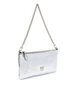 Кожаный клатч HORIZONTAL FLAT Pinko - серебряный(102747 A1VB)