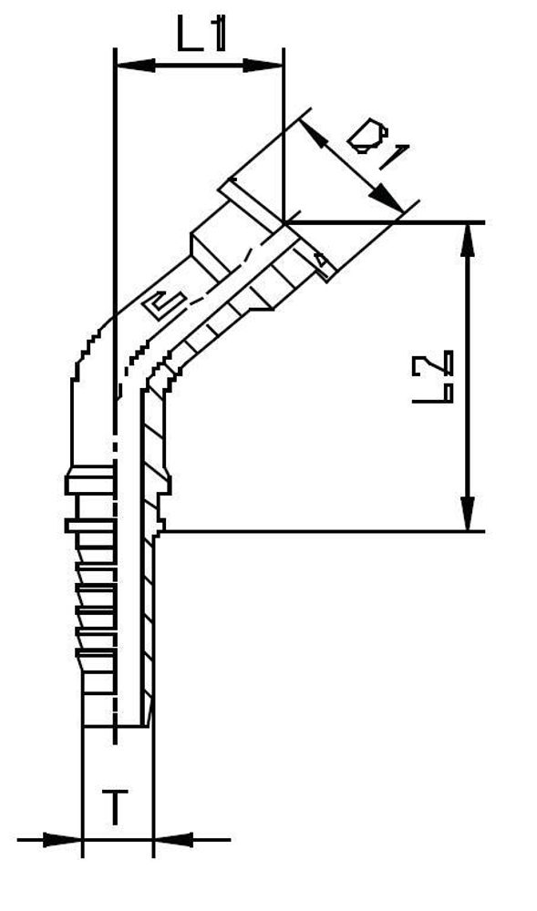 Фитинг DN 50 SFL 2 71.4 (45) CAST