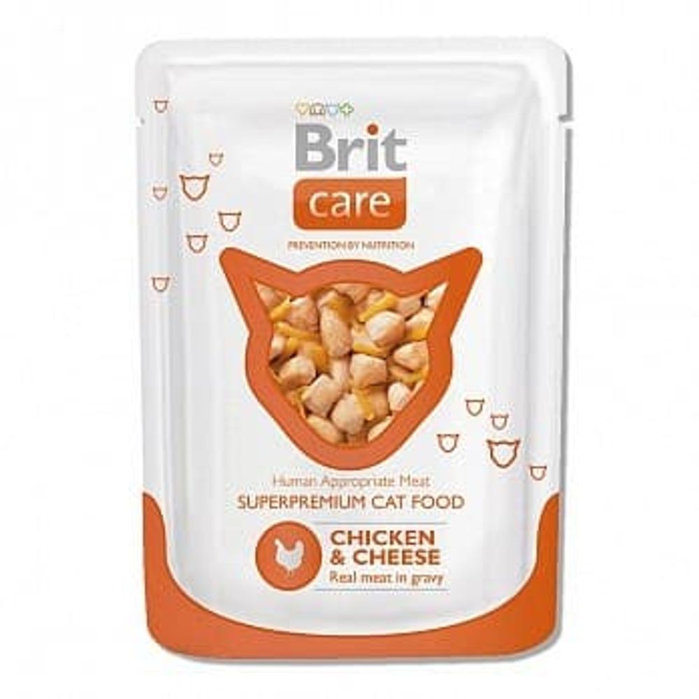 Brit Care Cat Пауч для кошек "Курица и сыр" 80г. 100118 Brit Care Cat Пауч для кошек "Курица и сыр" 80г. 100118