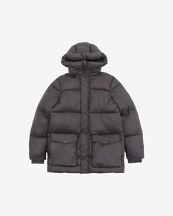 Пуховик FW24 Puffer Long Pebble темно-серый