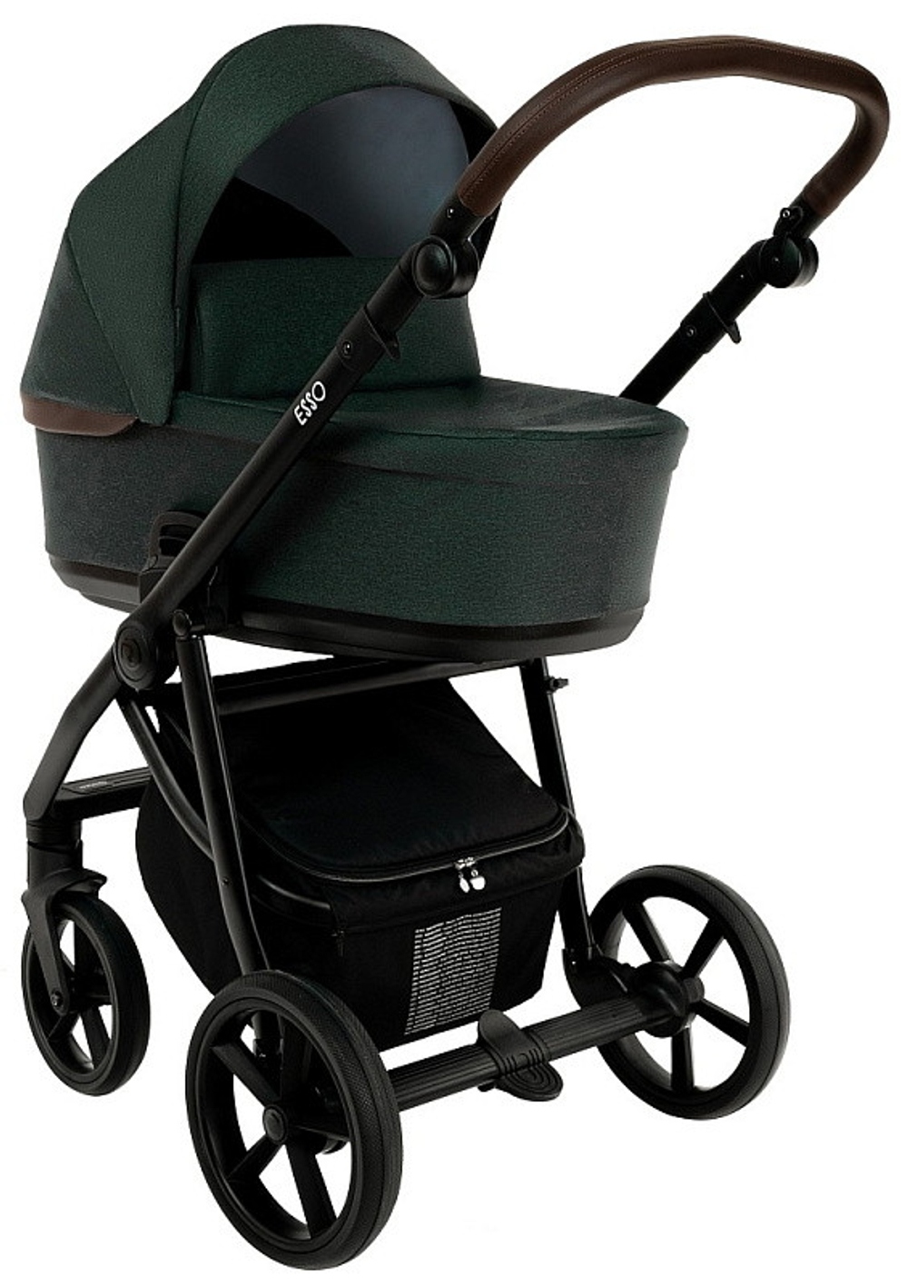 Детская коляска Roan Esso 3 в 1 с автокреслом Pituso Baesa Pro Black,Beige Canopy ESS113/1 Dark Green/Black