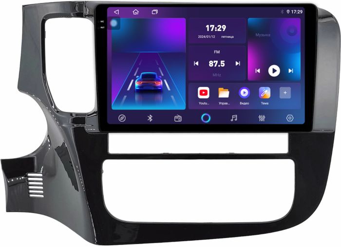 Магнитола для Mitsubishi Outlander 3 2012-2022 (рамка 9") - Parafar PF230T2LUX2U2K на Android 13, Быстрая, QLED+2K, CarPlay, 4G SIM-слот