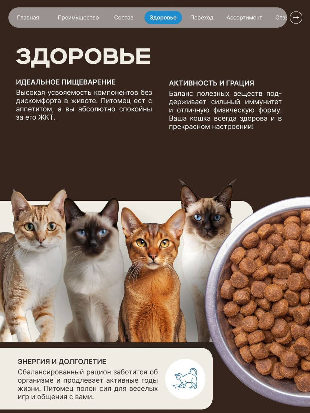 Корм сухой для взрослых стерилизованных кошек породы Шотландская вислоухая, полнорационный комплекс, с лососем, 400 гр, QUATTRO
