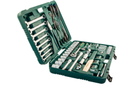 S04H52477S Набор инструмента универсальный 1/4", 1/2"DR, 77 предметов
