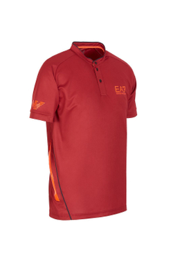 Мужское поло теннисное EA7 Man Jersey Jumper - red dahlia