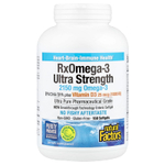 Natural Factors, RxOmega-3 повышенной силы действия с витамином D3, 150 капсул