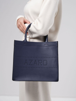 Сумка кожаная Azaro 30586 фиолетовый цветок