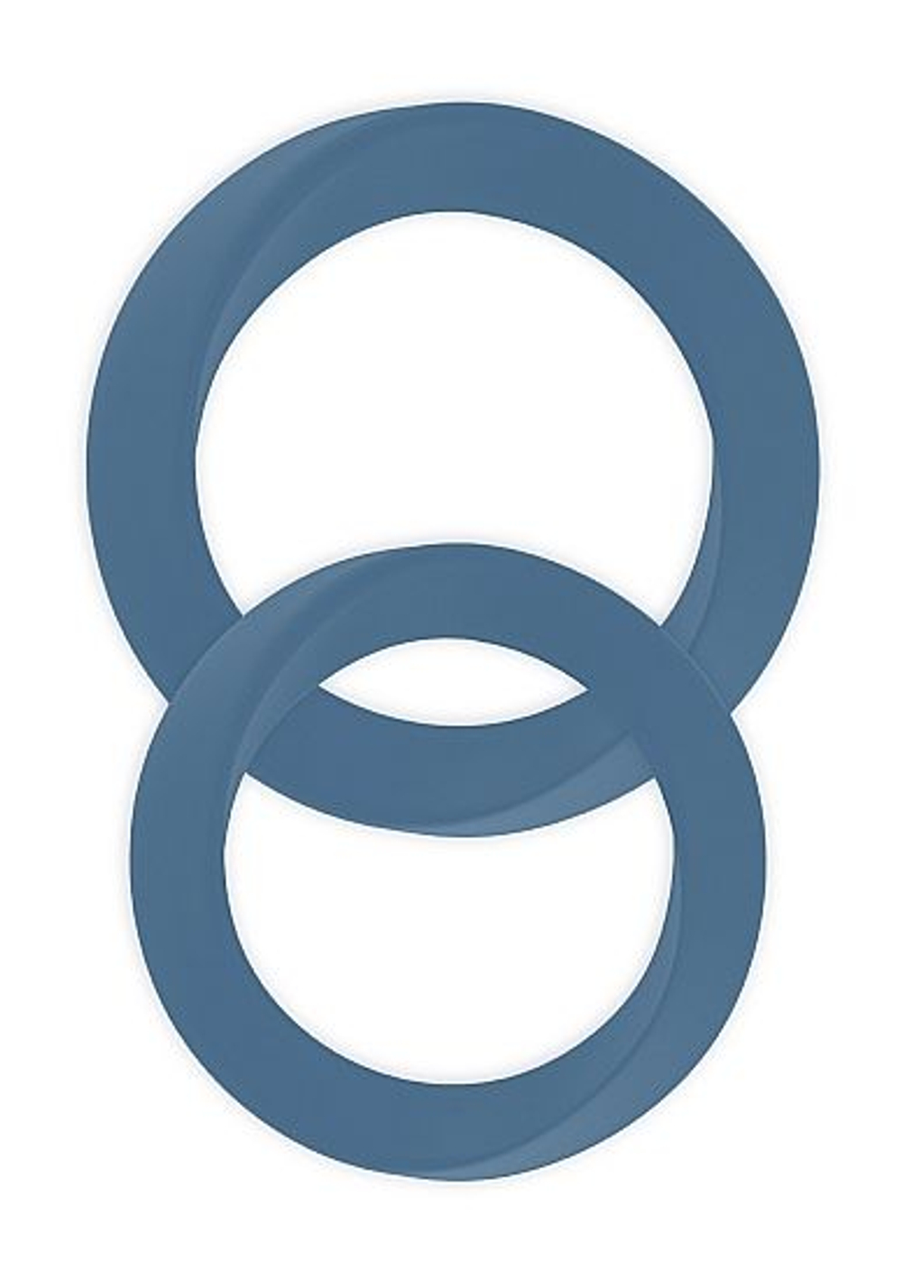 Набор из 2 синих эрекционных колец разного размера Infinity Thin M and L Cockring (Цвет: синий)
