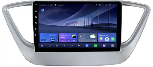 Магнитола для Hyundai Solaris 2 2017-2022, Solaris HS 2024+ - Kuberg QLed, Android 14, TS105, Быстрейшая, CarPlay, SIM-слот