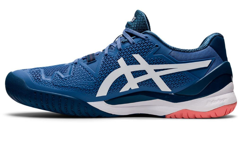 Мужские кроссовки теннисные Asics Gel-Resolution 8 - blue harmony/white