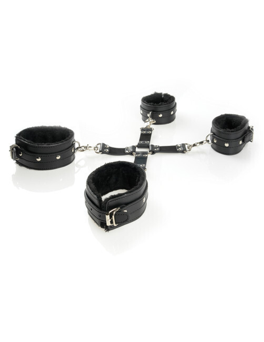 Бондаж крестообразный Cumfy Hogtie (Цвет: черный)