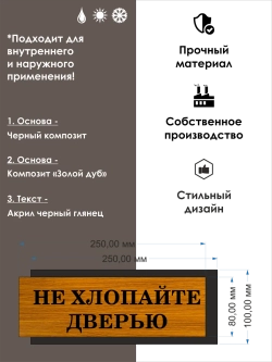 Табличка на дверь информационная