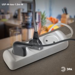 Удлинитель электрический ЭРА UX-3-5m без заземления 3 розетки 5м ПВС 2x0,75мм2 6А | Электротовары