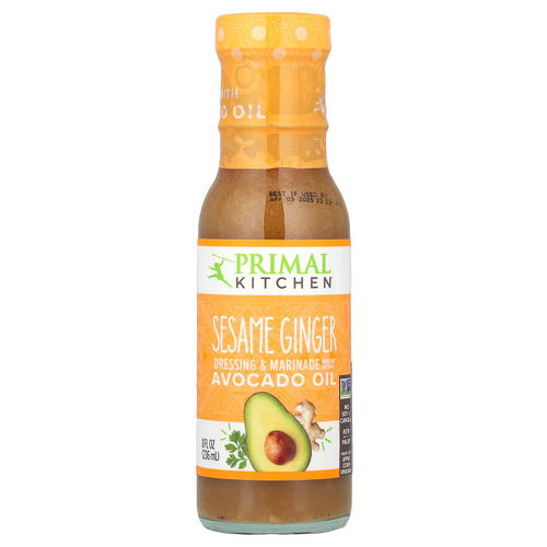 Primal Kitchen, Винегрет и маринад с кунжутным имбирем и маслом авокадо, 8 жидких унций (236 мл)