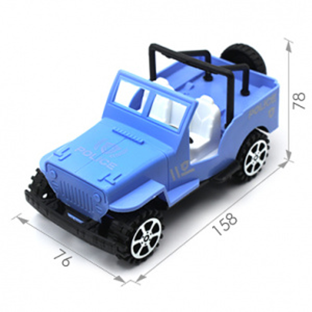 Пластм. ДЖИП JEEP CJ 7 ПОЛИЦИИ 16см в пак
