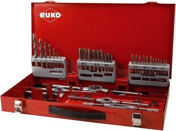 Набор метчиков и плашек M3-M12 HSS 44 предмета Ruko 245030