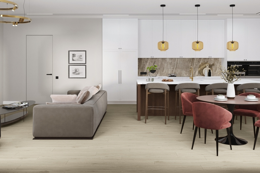 Кварц-винил SPC Damy Floor Family SPC 0,75мм 4,2 мм ДУБ СВЕТЛЫЙ 2.635 м2