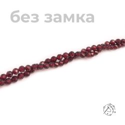 Нить бусин с огранкой гранат 4 мм