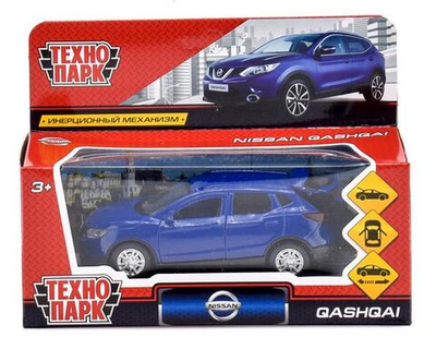 Модель ин. мет. "Nissan Qashqai" 12см. открыв. двери, синий. коробка QASHQAI-BU (Технопарк)