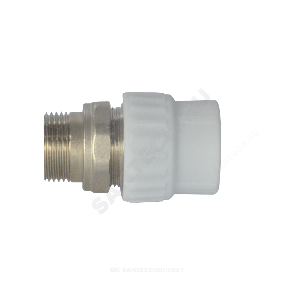 Муфта PP-R комбинированная разъемная белая Дн 20х1/2" НР для радиатора VALFEX 10159020
