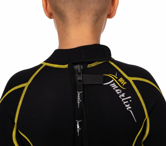 Гидрокостюм детский Marlin Malibu Shorty Junior желтый/черный 2,5 мм