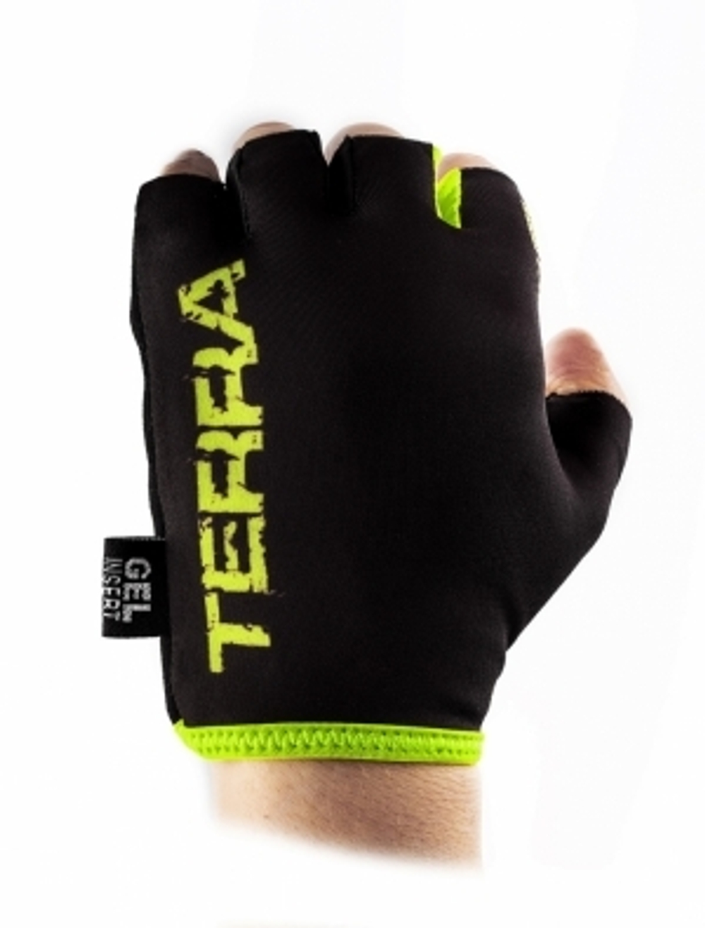 Перчатки велосипедные, NEW TERRA, черные с зеленым, размер XXL VG 837 New Terra (XXL)