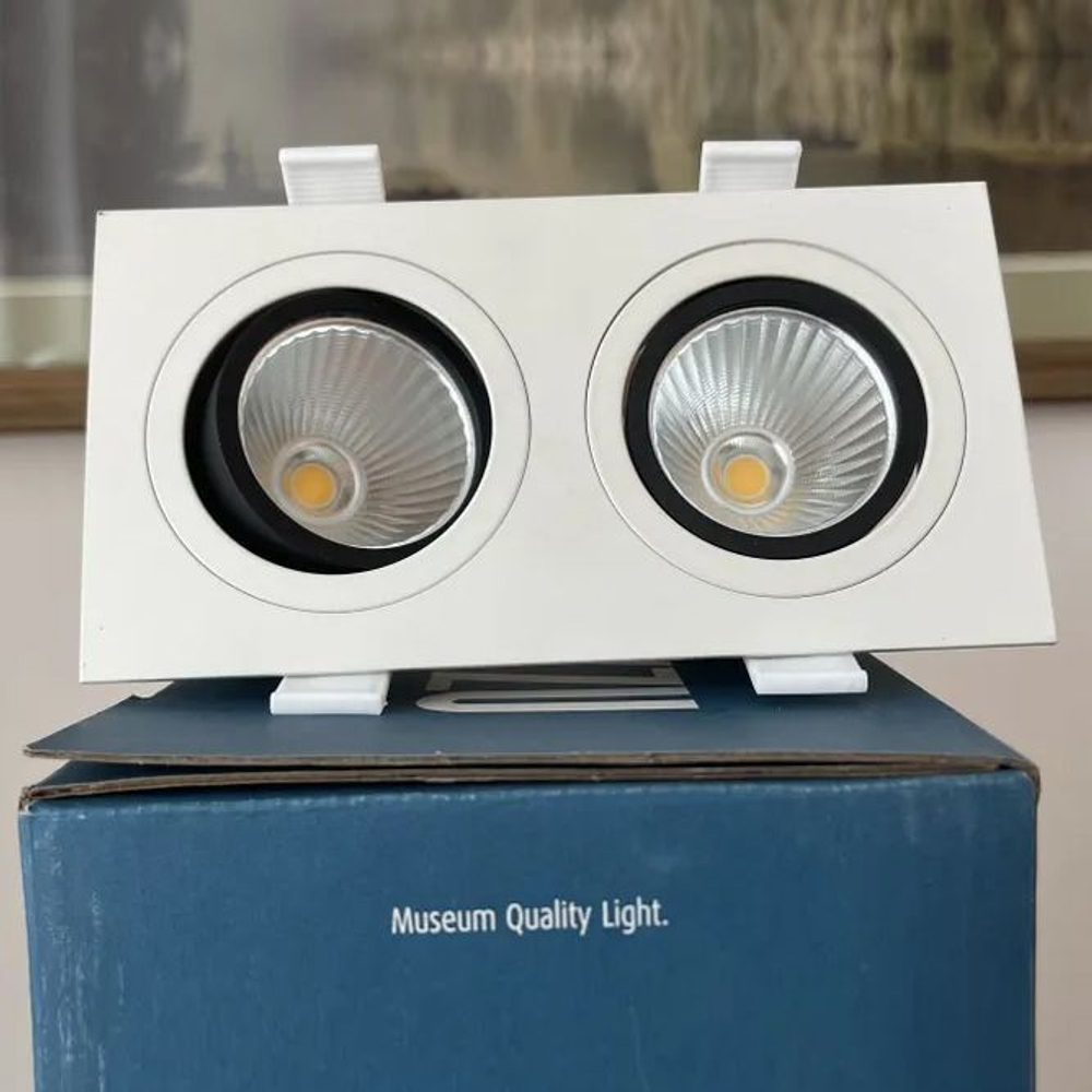 Светильник светодиодный встраиваемый NEPHELLINE LED NL-2 2х5W (10W) 3000К тёплый белый, 2 года гарантии