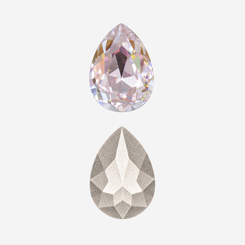 Кристалл Капля (Drop), оттенок "Розовый перламутр"/"Pink Mother of Pearl", 10*7мм