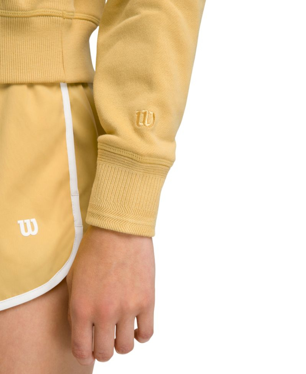Женская теннисная толстовка Wilson Sideline Crew - golden